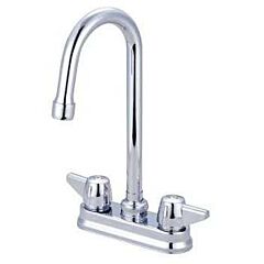 CEN BRS 4" BAR FAUCET W/ GOOSE NECK SPOUT