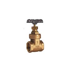 1" x 1", FPT x FPT, 200 PSI CWP, Lead-Free, Cast Brass Body, Non-Rising Stem, Handwheel, Wedge Disc, Gate Valve