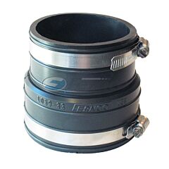 FERNCO 1-1/2 PLASTIC SOCKET TO PLASTIC PIPE RUBBER COUPLING