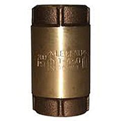 1/2" IP IN-LINE SPRING LOADED VERTICLE CHECK VALVE BRASS T450