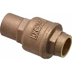 LEGEND 1/2" CXC IN-LINE SPRING LOADED VERT CHECK VALVE BRASS S-455