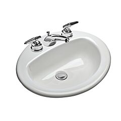 MANSFIELD 17 X 20 WHITE CHINA LAV 4" IMPORT SELF RIM 237