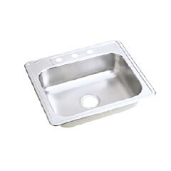 KINGSFORD 25" X 22" 3 HOLE SS SINK