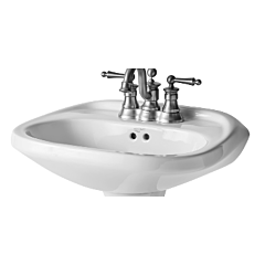 MANSFIELD 18.5 X 17 PEDESTAL BASIN WHITE