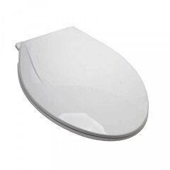 Slow Close Plastic Seat ELONGATED w/ Vari-Adjust Lok-Down Release 'N' Clean Hinge White