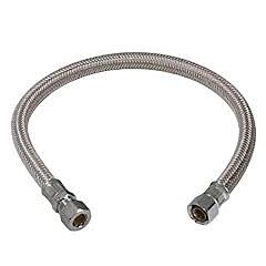 12"" SS FLEX DELTA SUPPLY LINE STAINLESS STEEL 3/8 COMP X 3/8 NUT