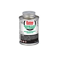OATEY PVC MEDIUM CLEAR CEMENT 16OZ