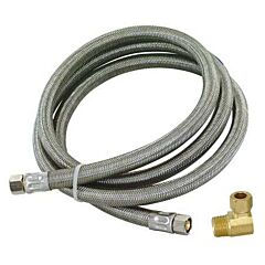 6FT SS DISHWASHER SUPPLY 3/8 COMP X 3/8 COMP STAINLESS