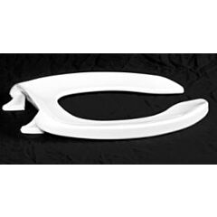 CENTOCO ELONGATED OPEN FRONT LESS COVER TOILET SEAT WHITE