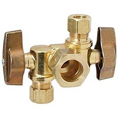 5/8 COMP X 3/8 X 1/4 CMP DUAL ANGLE STOP