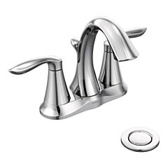 MOEN EVA 4" CENTERSET 2-HANDLE HIGH-ARC LAV CHROME