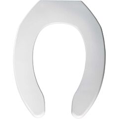 TOILET SEAT BEMIS EL OPEN FRONT LESS COVER WHITE COMMERCIAL