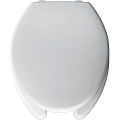 BEMIS EL 2" LIFT OPEN FRONT LESS COVER STA TITE HINGE DURAGUARD WHITE TOILET SEAT