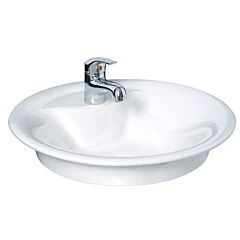 MANSFIELD LUNA 17 1/2 ROUND ABOVE COUNTER VESSEL LAV WHITE 1 HOLE