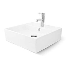 MANSFIELD RAZIONALE 18 1/2 SQUARE ABOVE COUNTER VESSEL LAV WHITE 1 HOLE