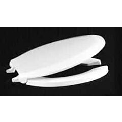 CENTOCO ELONGATED OPEN FRONT W/COVER E/HEAVY DUTY TOILET SEAT SS WHITE