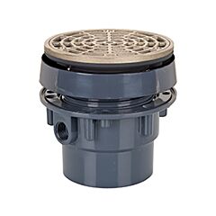 SIOUX CHIEF 5-1/2 NICKEL BRONZE 4 X 3 FLOOR DRAIN FINISH LINE