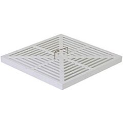 12" SQ FLOOR SLOP SINK FULL STRAINER GRATE PVC