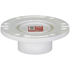 4" HUB FLUSH PVC CLOSET FLANGE W/KNOCKOUT TKO
