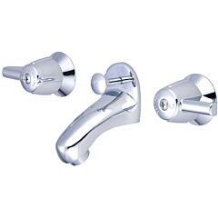 CENTER BRASS 4-6' SLANT BACK FAUCET W/POP UP