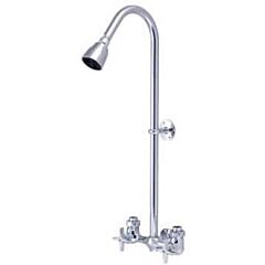 CENT BRASS EXPOSED SHOWER CHROME FAUCET, 6"C/C, 22" SHOWER RISER