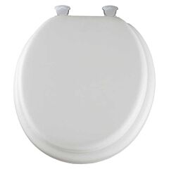 BEMIS TOILET SEAT SOFT WHITE ROUND FRONT