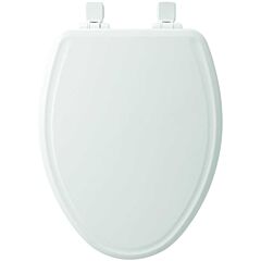 BEMIS ELONG WOOD TOILET SEAT WHISPER CLOSE EASY CLEAN WHITE