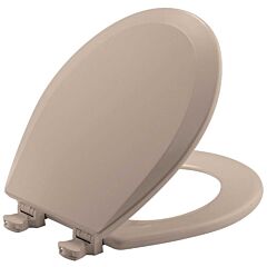 TOILET SEAT ROUND FRONT BONE WOOD EASY CLEAN
