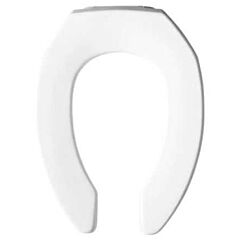 TOILET SEAT BEMIS EL OPEN FRONT LESS COVER STAY TITE DURAGUARD WHITE COMMERCIAL TOILET SEAT