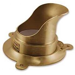 4", Solid Cast Nickel, Brass Body/PVC Insert, 2-Piece, Glue-On-Nozzle Kit for PVC Drain Pipe