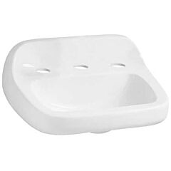 MANSFIELD 22" X 18-1/8" HIGH BACK LAV WALL HUNG 8" C/C