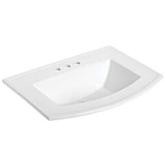 MANSFIELD BARRETT 23 X 18 5/8 SELF RIM LAV WHITE 4" C/C