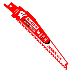 DIABLO 6"" CARBIDE NAIL EMBED WD 6TPI 3PK SAWZALL BLADE