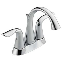 DELTA Lahara Two Handle Centerset Lavatory Faucet - Metal Pop-Up CHROME