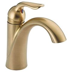 DELTA LAHARA SGL HANDLE LAV FAUCET CHAMPANGE BRONZE 538-CZ-MPU-DST