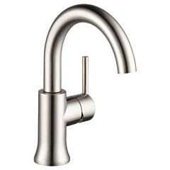 TRINSIC Single Handle High-Arc Bathroom Faucet Stainless Finish