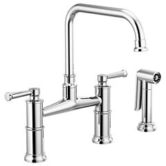 BRIZO 3 HOLE BRIDGE KITCHEN FAUCET W/ SPRAYER PC