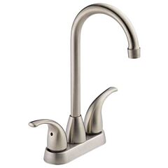 PEERLESS 4" BAR FAUCET GOOSENECK STAINLESS STEEL SS