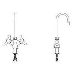 DELTA TEK 1 HOLE COMMERCIAL  BAR FAUCET