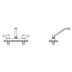 DELTA COMMERICAL TWO HANDLE  KITCHEN FAUCET 26C3133