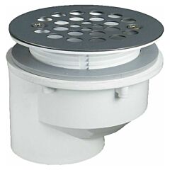 2" SHOWER DRAIN, PVC OFFSET TYPE