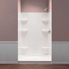 MUSTEE 260 WHITE SHOWER WALL ADA