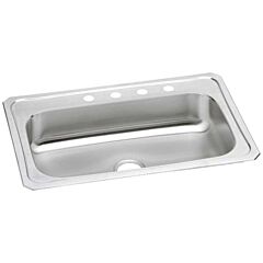 ELKAY CRS 33X22 SINK 4-HOLE SINGLE