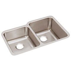ELKAY 31X20 DBL BOWL LRG ON LT UNDERMNT