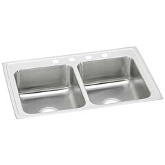 ELKAY PSR 33X22 SINK 4-HOLE DOUBLE