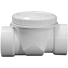 6" x 6", Socket x Socket, Schedule 40, PVC-DWV, Flapper Type Operation, Stepped, Backwater Valve
