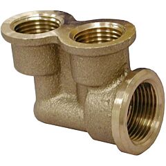 BRASS TWIN ELL 3/4FIP X 1/2FIP