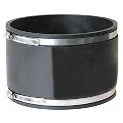 8" x 8", 4.3 PSI, PVC, Flexible, Standard, Cast Iron/Plastic/Copper/Steel/Lead to Cast Iron/Plastic/Copper/Steel/Lead, Straight, Coupling