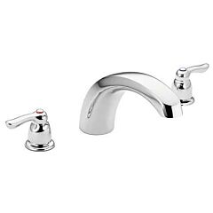 MOEN CHROME 2 HANDLE ROMAN TUB FAUCET CHROME LEVER