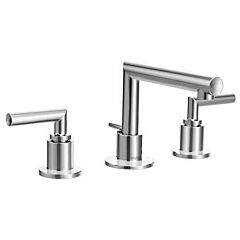 MOEN Arris Chrome Two-Handle Low Arc Bathroom Faucet